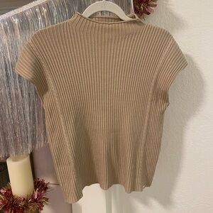 Calvin Klein Ribbed Tan Women's Top Size M